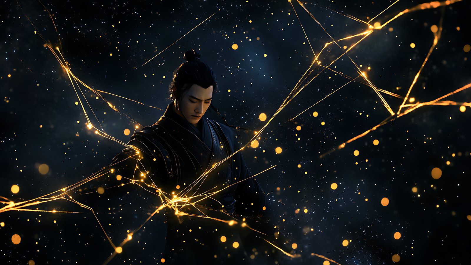 AI-assisted game development workspace showing code generation and sprite creation tools on multiple monitors